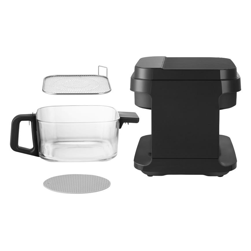 Concept FR5500 - Varmluftsfritös GLASS & FAST 5,5 l 1200W/230V svart