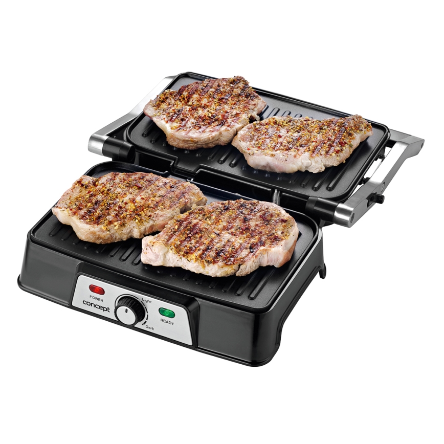 Concept ge2005 - Kontaktgrill 1500W/230V rostfri/svart