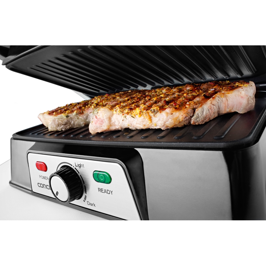 Concept ge2005 - Kontaktgrill 1500W/230V rostfri/svart