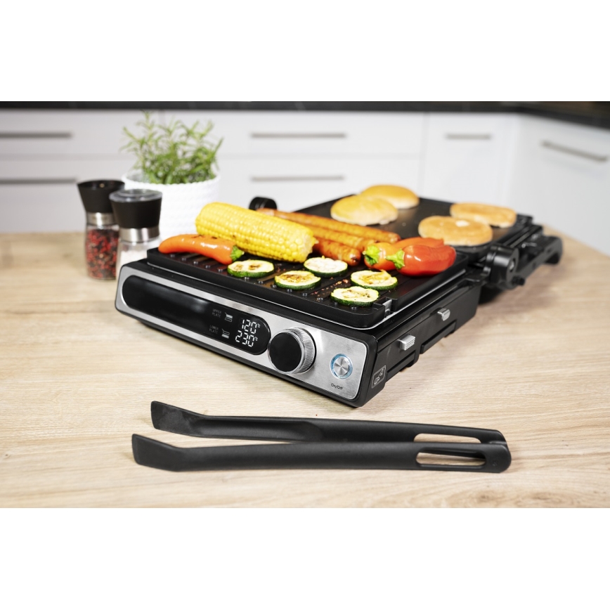Concept ge3500 - Kontaktgrill med temperatursensor 2000W/230V svart