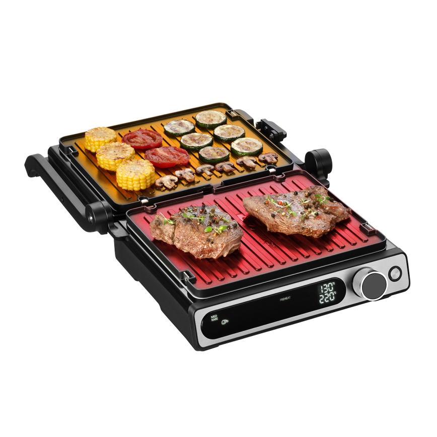Concept ge3500 - Kontaktgrill med temperatursensor 2000W/230V svart