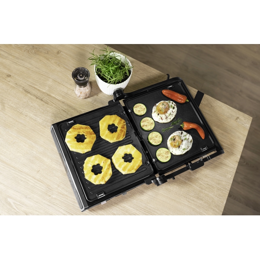 Concept ge3550 - Kontaktgrill med temperatursensor 2000W/230V svart