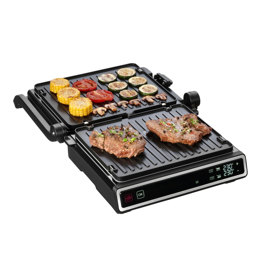 Concept ge3550 - Kontaktgrill med temperatursensor 2000W/230V svart