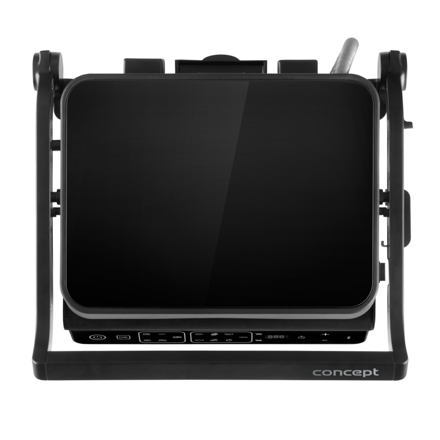 Concept ge3600 - Kontaktgrill med temperatursensor GLASS 2000W/230V svart