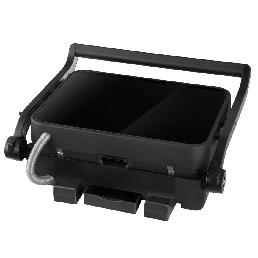 Concept ge3600 - Kontaktgrill med temperatursensor GLASS 2000W/230V svart