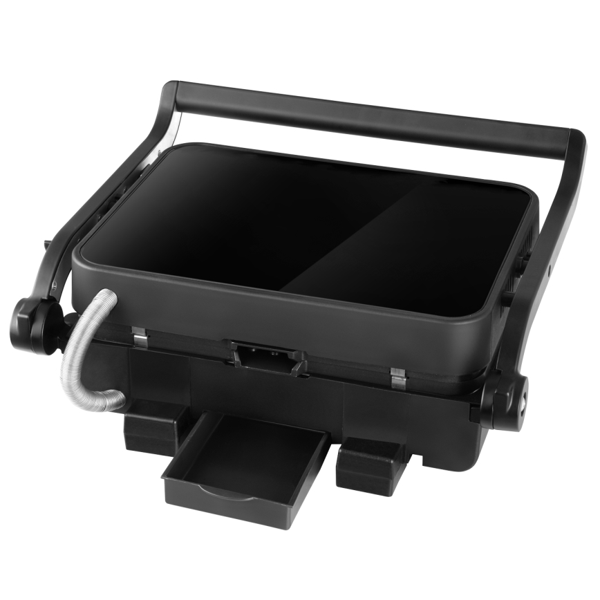 Concept ge3600 - Kontaktgrill med temperatursensor GLASS 2000W/230V svart