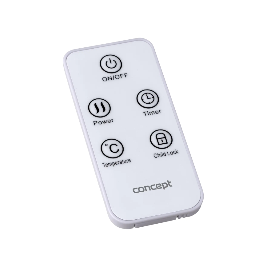 Concept KS4010 - Elektrisk direktverkande värmare/konvektor 1000/2000W IP24 svart + fjärrkontroll