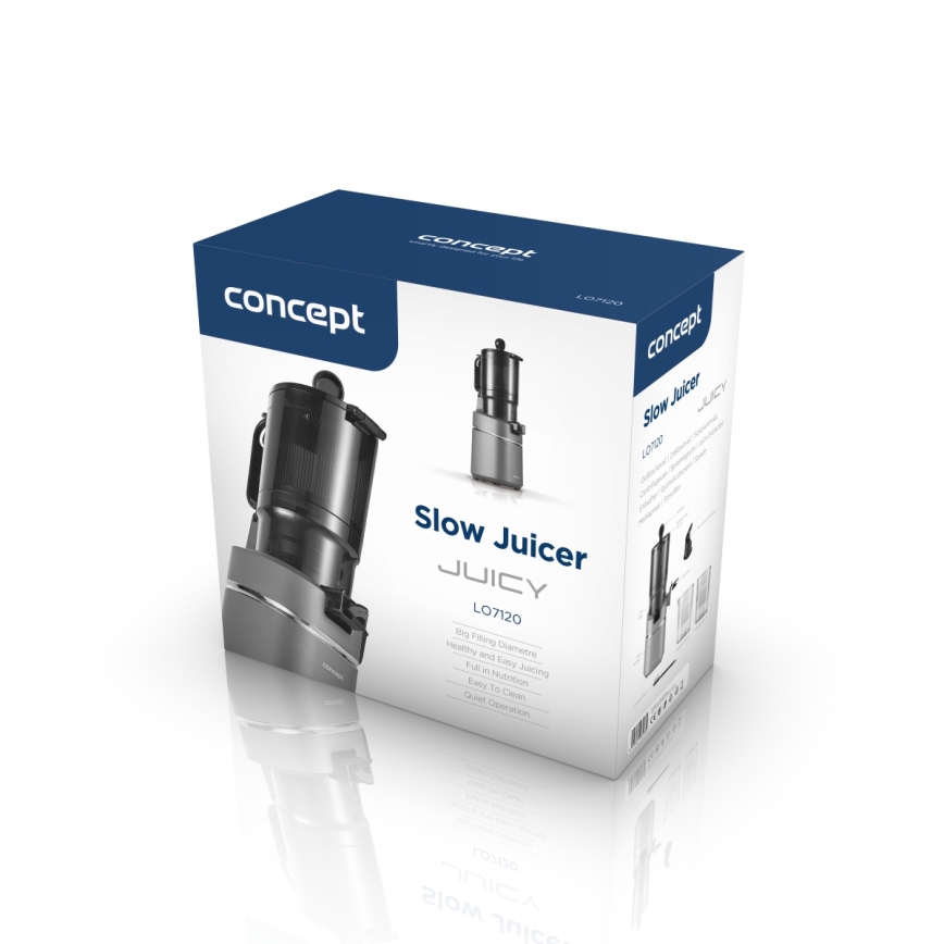 Concept LO7120 - Långsam juicepress JUICY 250W/230V grå
