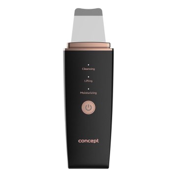 Concept PO2060 - Cosmetic ultrasonic spatula PERFECT SKIN 3,5W/5V USB 500 mAh IPX6 svart