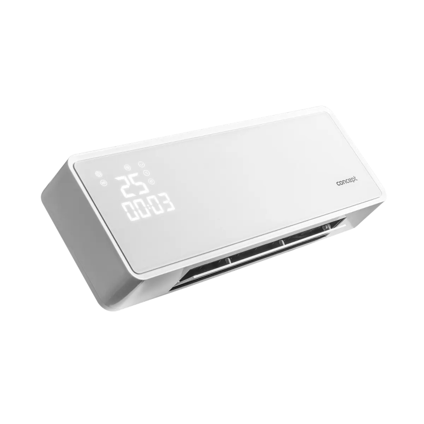 Concept QH4000 - Elektrisk värmare 1000/2000W IP22 vit + fjärrkontroll