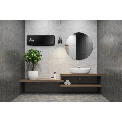 Concept QH4001 - Elektrisk värmare 1000/2000W IP22 svart + fjärrkontroll