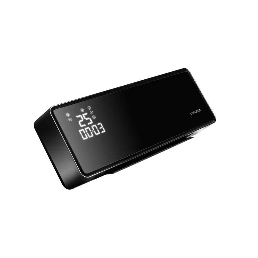 Concept QH4001 - Elektrisk värmare 1000/2000W IP22 svart + fjärrkontroll