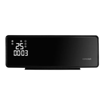 Concept QH4001 - Elektrisk värmare 1000/2000W IP22 svart + fjärrkontroll