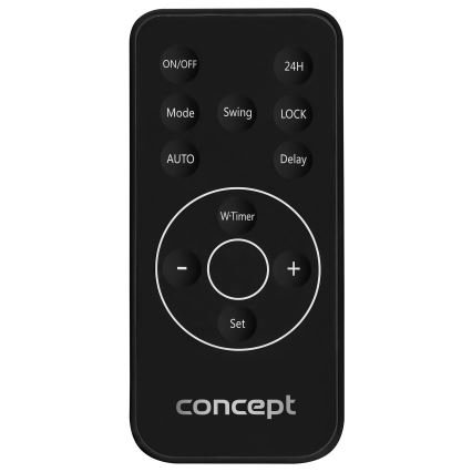 Concept QH4001 - Elektrisk värmare 1000/2000W IP22 svart + fjärrkontroll