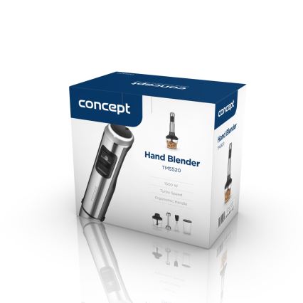 Concept TM5520 - Stavmixer med tillbehör 1500W/230V svart/rostfri
