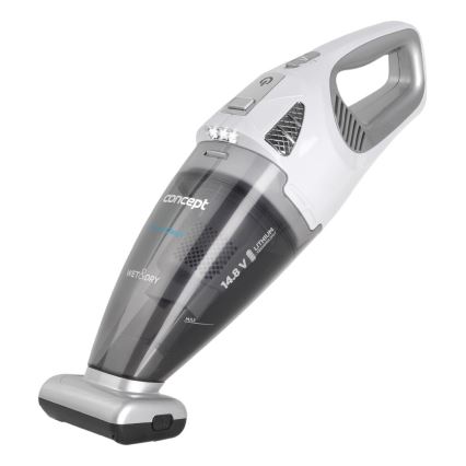 Concept VP4370 - Handhållen dammsugare WET & DRY PERFECT CLEAN 90W/14,8V 2200 mAh vit