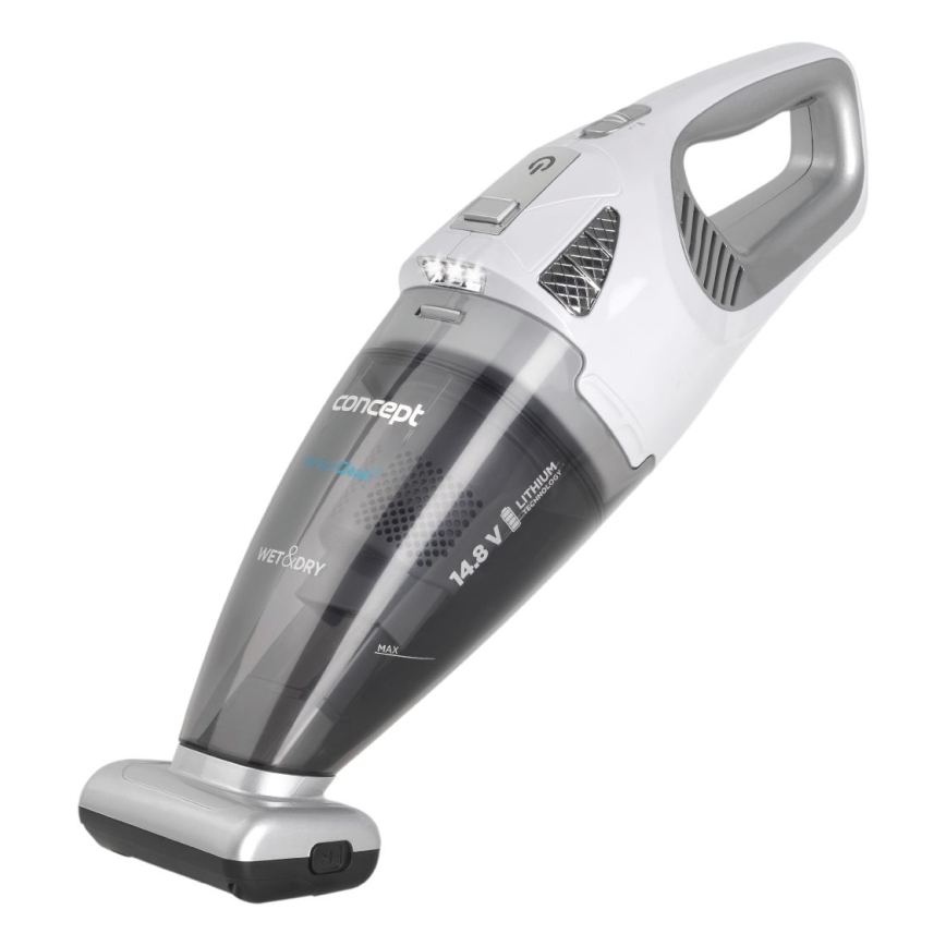 Concept VP4370 - Handhållen dammsugare WET & DRY PERFECT CLEAN 90W/14,8V 2200 mAh vit