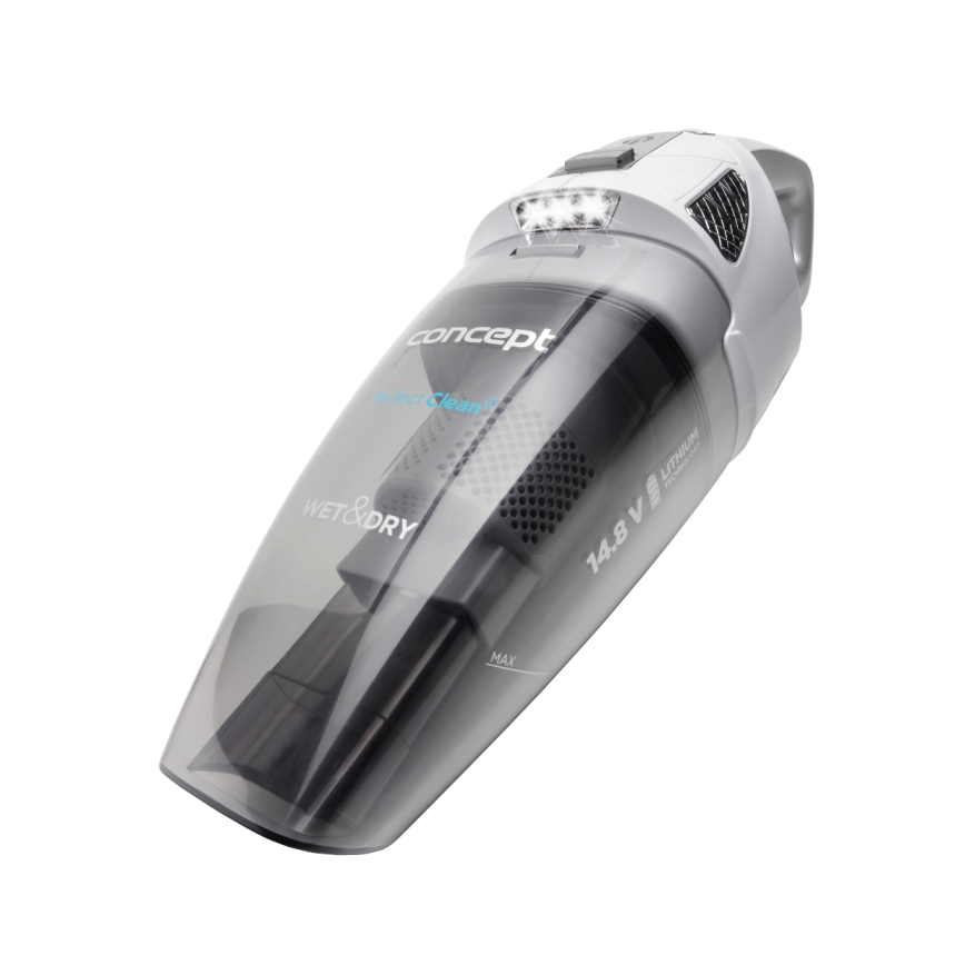 Concept VP4370 - Handhållen dammsugare WET & DRY PERFECT CLEAN 90W/14,8V 2200 mAh vit