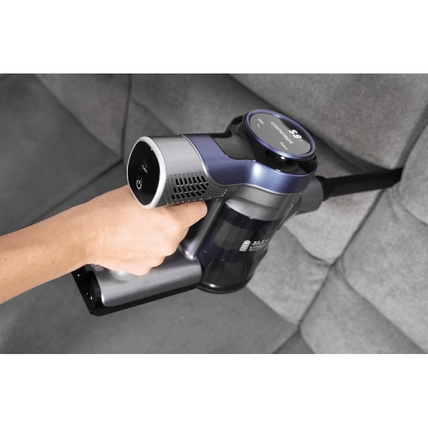 Concept VP6040 - Stick handdammsugare 2i1 ICONIC ANIMAL TELESCOPE 200W/22,2V 2200 mAh blå
