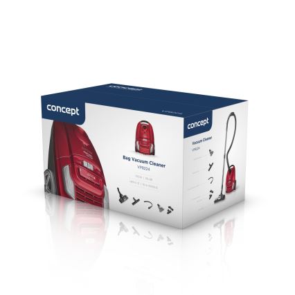 Concept VP8224 - Dammsugare med påse REFRESH CAR&PET 3,5 l 700W/230V röd