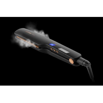 Concept VZ6010 - Steam hair straightener med LED display ELITE STEAM BOOST 54W/230V svart