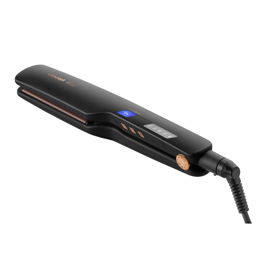 Concept VZ6010 - Steam hair straightener med LED display ELITE STEAM BOOST 54W/230V svart