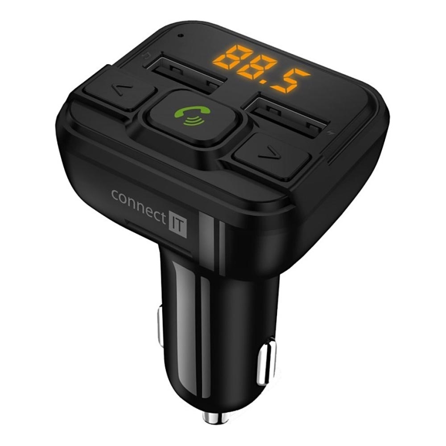 CONNECT IT CCC-8600-BK - FM-bilsändare med handsfree-funktion svart