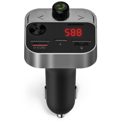 CONNECT IT CCC-8900-AN - FM-bilsändare med handsfree-funktion svart/silver