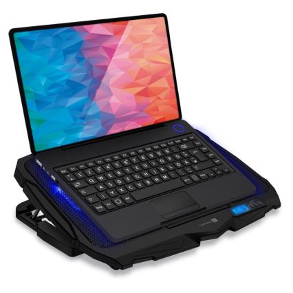 CONNECT IT CCP-2200-BK - Kylplatta för laptop 4x fläkt 2xUSB svart/blå