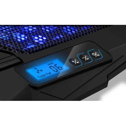 CONNECT IT CCP-2200-BK - Kylplatta för laptop 4x fläkt 2xUSB svart/blå