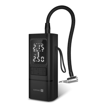 CONNECT IT CFF-4500-BK - Digital bärbar fickkompressor AirFlow 80W/6000 mAh svart