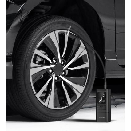 CONNECT IT CFF-4500-BK - Digital bärbar fickkompressor AirFlow 80W/6000 mAh svart