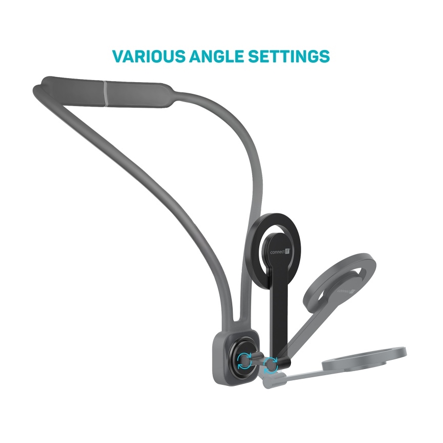 CONNECT IT CFF-6020-GY - Flexibel magnetisk halsbandshållare för MagSafe-telefoner