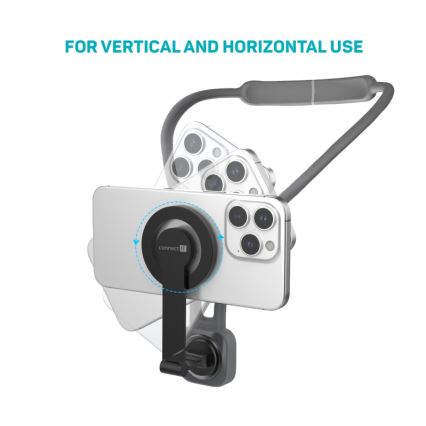CONNECT IT CFF-6020-GY - Flexibel magnetisk halsbandshållare för MagSafe-telefoner