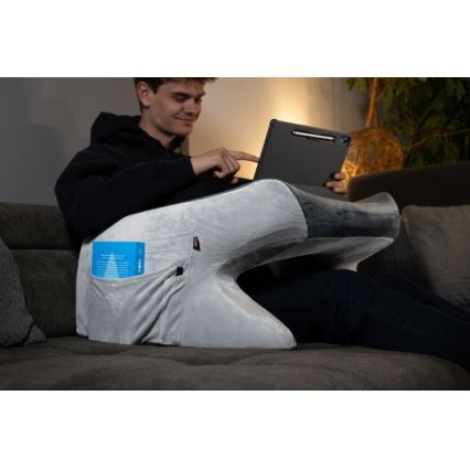 CONNECT IT CFH-1020-GY - Ergonomisk kudde för läsning och arbete ErgoWork grå/vit