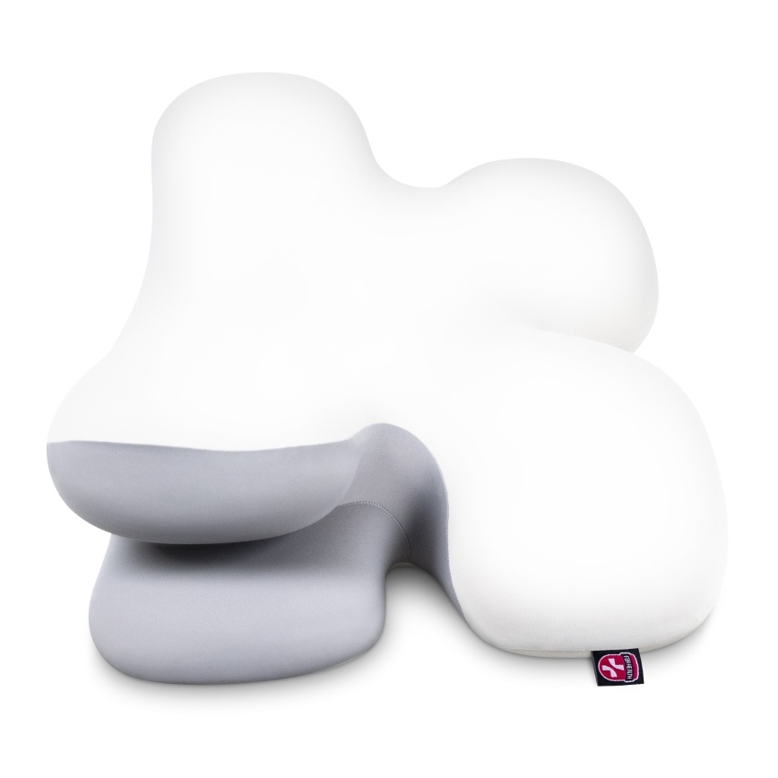 CONNECT IT CFH-6030-WH - Anatomiskt formad kudde Virgo vit/grå