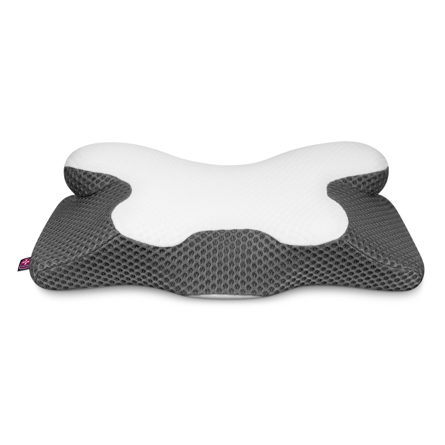 CONNECT IT CFH-6031-WH - Anatomiskt formad kudde Lyra vit/grå