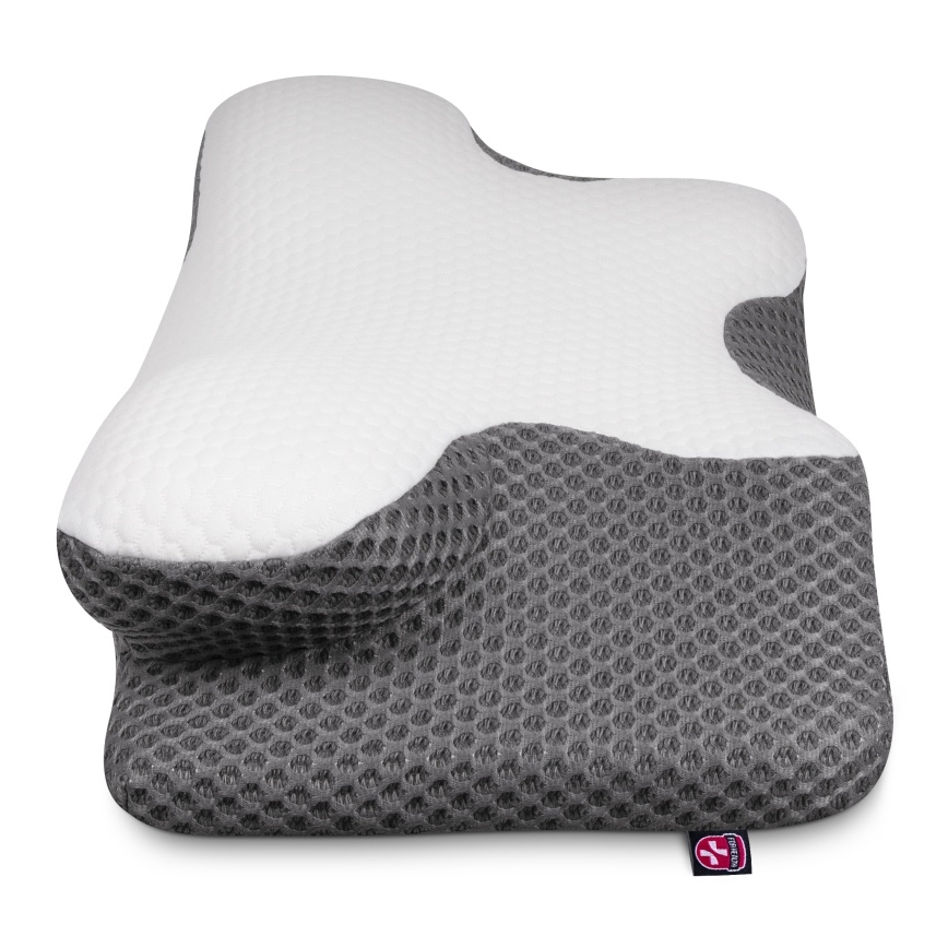 CONNECT IT CFH-6031-WH - Anatomiskt formad kudde Lyra vit/grå