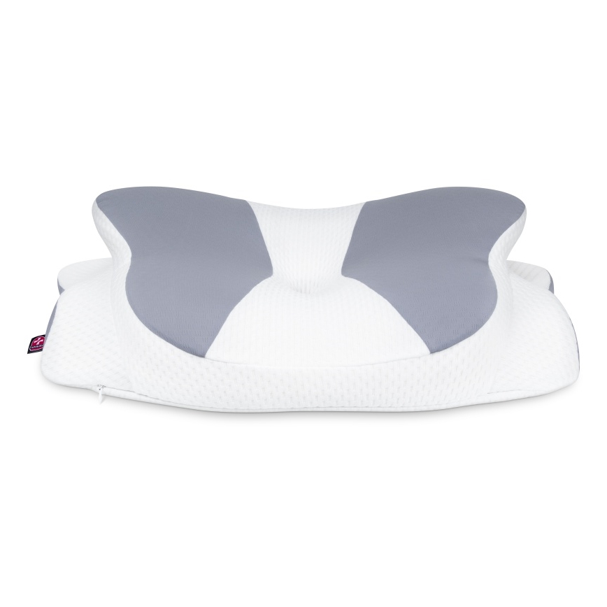 CONNECT IT CFH-6032-WH - Anatomiskt formad kudde Gemini vit/grå