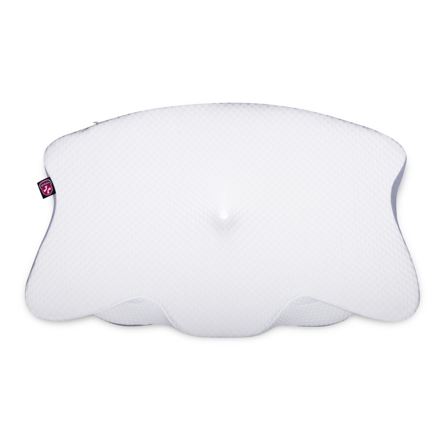 CONNECT IT CFH-6032-WH - Anatomiskt formad kudde Gemini vit/grå