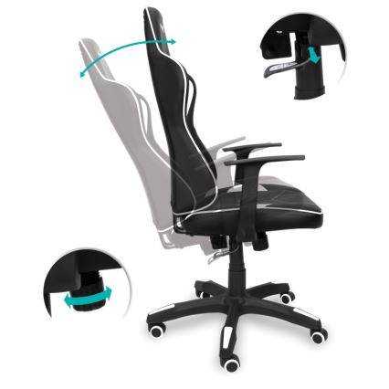 CONNECT IT CGC-0700-WH - Gamingstol LeMans Pro svart/vit