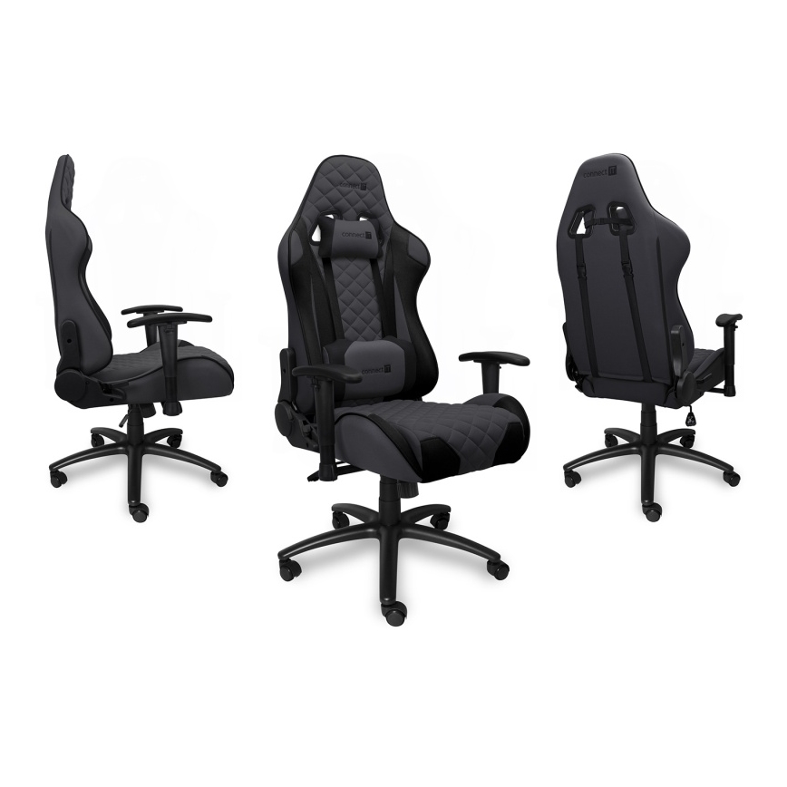 CONNECT IT CGC-1200-GY - Gamingstol Monaco Pro grå/svart