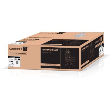 CONNECT IT CGC-1200-GY - Gamingstol Monaco Pro grå/svart