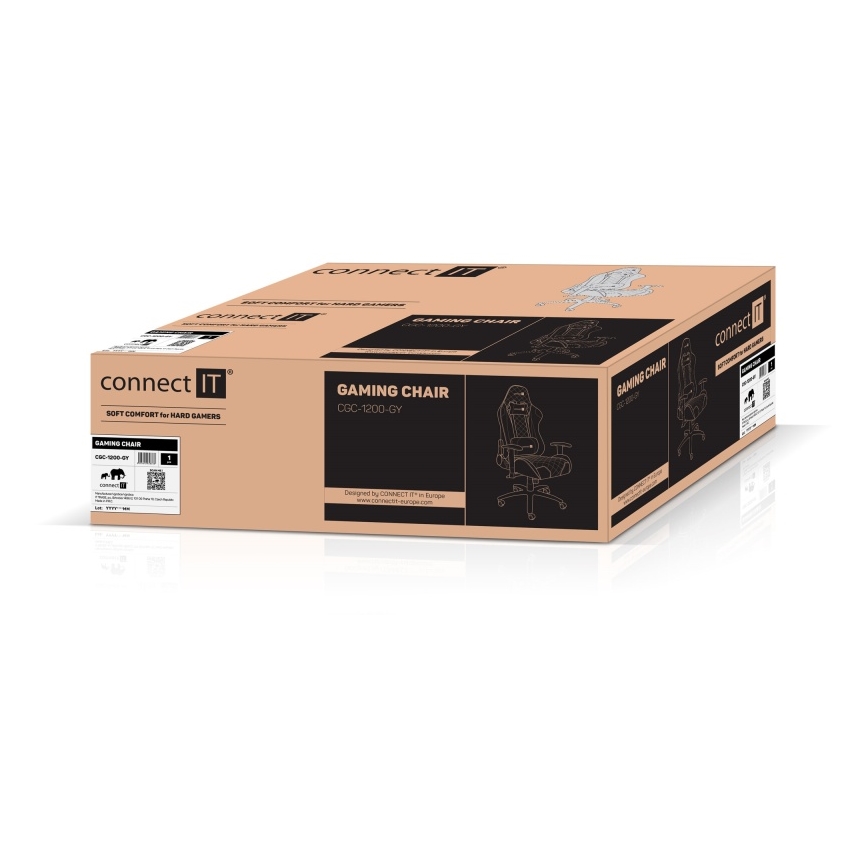 CONNECT IT CGC-1200-GY - Gamingstol Monaco Pro grå/svart