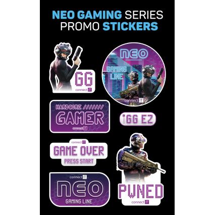 CONNECT IT CHP-3595-BK - LED RGB Gaming hörlurar med sladd Med en mikrofon svart