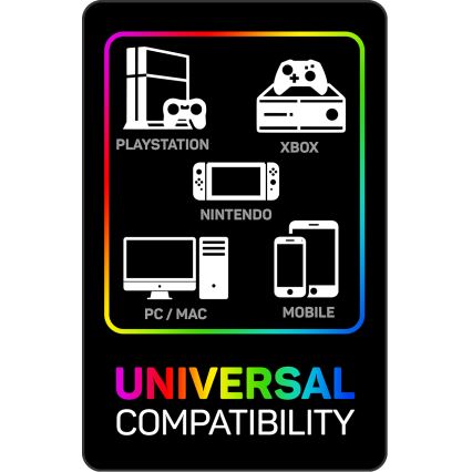 CONNECT IT CHP-3595-WH - LED RGB Gaming hörlurar med sladd Med en mikrofon vit/svart