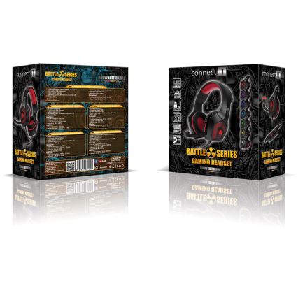 CONNECT IT CHP-5500-RD - LED Gaming hörlurar med sladd Med en mikrofon svart/röd