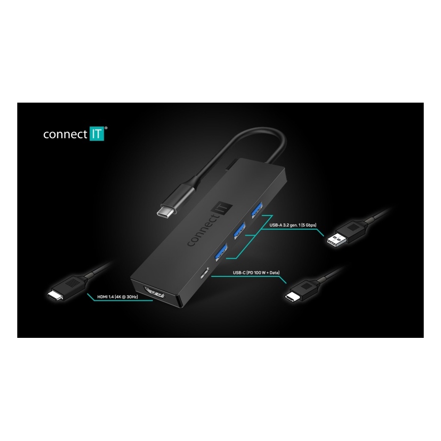 CONNECT IT CHU-8010-AN - USB-C hub 05.01.2001