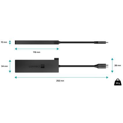 CONNECT IT CHU-8010-AN - USB-C hub 05.01.2001