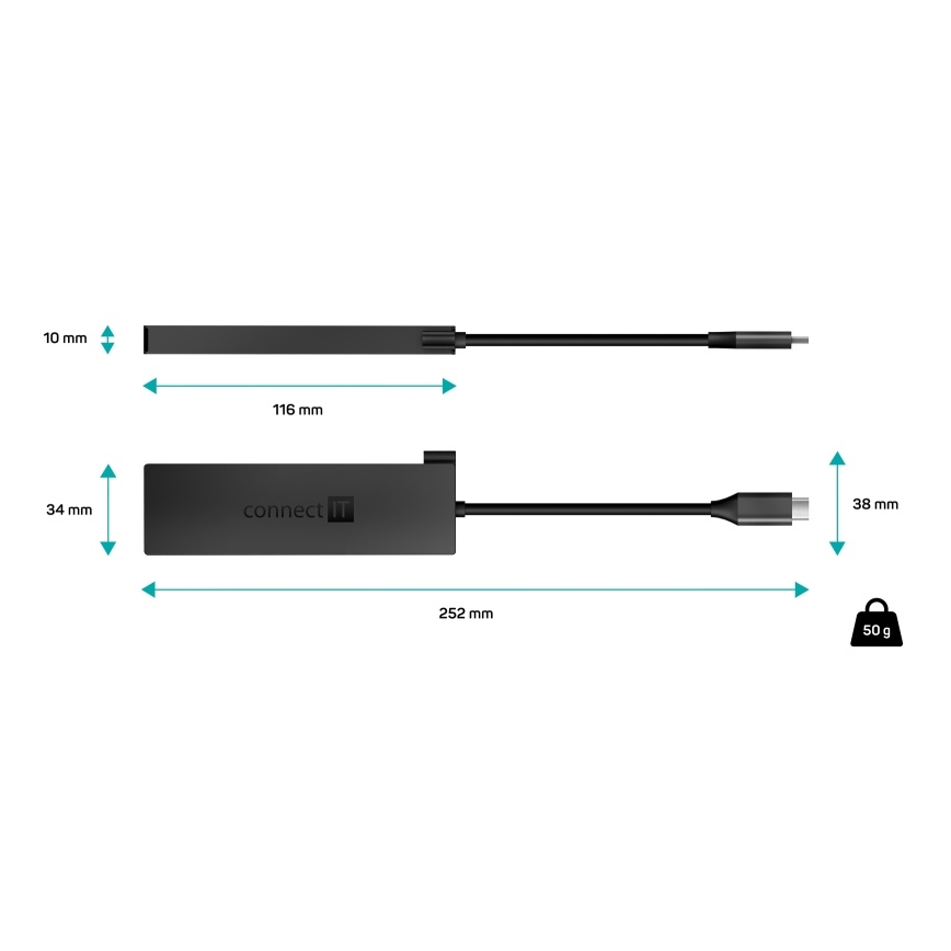 CONNECT IT CHU-8010-AN - USB-C hub 05.01.2001
